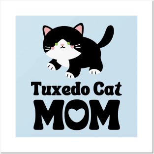 Tuxedo Cat Mom Posters and Art